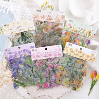40pcs/pack Lovely Floral PVC sticker