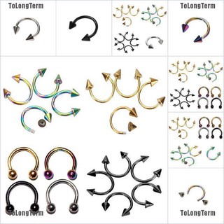 ToLongTerm 1X Stainless Steel Body Jewelry Horseshoe Nose Piercing Septum Lip Ring New