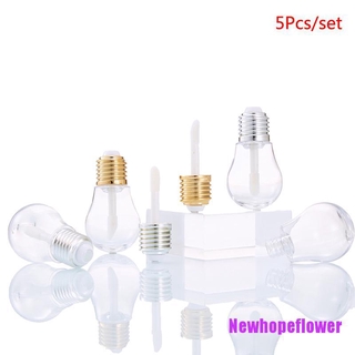 [NFPH] 5Pcs 9Ml Light Bulb Lip Gloss Tube Diy Containers Bottle Empty Cosmetic Tubes