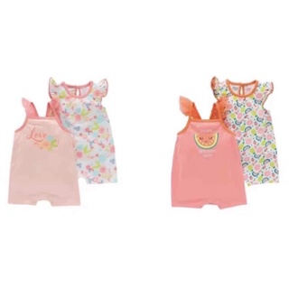 BaBylicious Infant Baby Two- Piece Cotton Romper Overall Onesie