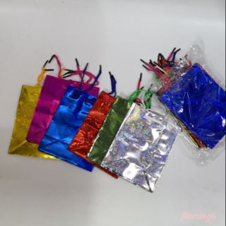 Laser assorted color paper bag 12 pcs.