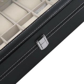 Boxes12 Slots Grids Watch Storage Organizer Case PVC Leather Jewelry Display Storage Box (2)