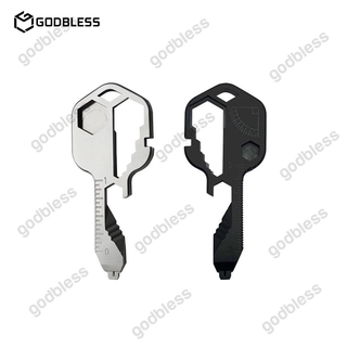 "COD/In stock" 24 in 1 pocket tool stainless steel multi-tool key shaped for keychain w/bottle opener GodBless