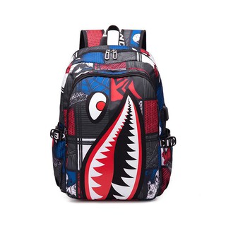 ✑ Han edition tide male junior middle school students a primary school pupil's school bag backpack