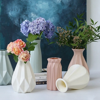 JULYFIDT Origami Plastic Vase Ceramic Flowerpot Flower Basket Flower Basket Flower Vase Home Decoration