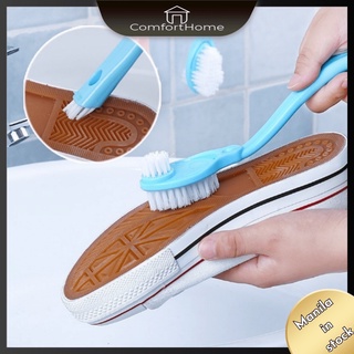 N029 COD Long handle double head shoe washing brush household plastic soft brush