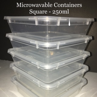 Microwavable Containers (square) 250ml
