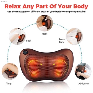 ●Massage Pillow Therapy Relaxation Electric Massager For home and car massages For back neck shoulde