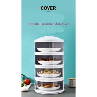 Warm Keeper 5 LAYER Food cover Transparent Stackable Dish Cover Insulation food cover Dustproof