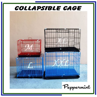 Heavy Duty Collapsible Foldable Cage Bed for Pets Dog Cat Rabbit include Poop Tray (1)