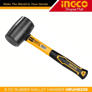 Ingco HRUH8208 8oz Rubber Mallet Hammer _H