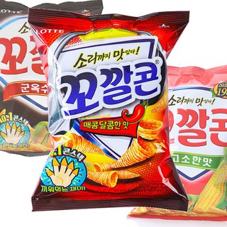 [Lotte] Kokal Corn Chips / Original, Sweet & Spicy, Roasted corn 72g - KOREAN SNACK (1)