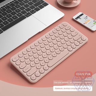 【COD】❅✕○BOW aviation notebook wireless keyboard computer desktop usb external chocolate office special typing macarons p