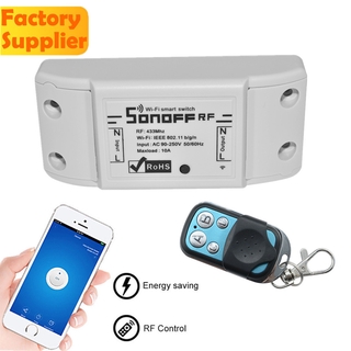 433Mhz Remote Control + Sonoff RF WiFi Wireless Home Smart Switch Module Socket Ewelink