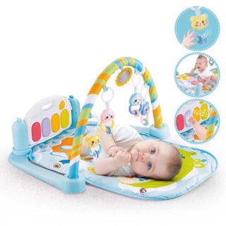 Baby Play Gym Mat Music Intelligent Fitness W/ Toy Piano