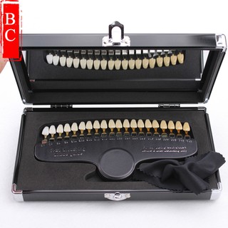 Dental Teeth Shade Guide, Professional Porcelain 3D R-20 Tooth Whitening Contrast Shade Chart with 20 Colors