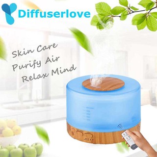 AROMA DIFFUSER Wood Design Air Humidifier Remote Control Colorful Lights Air Purifier Diffuserlove