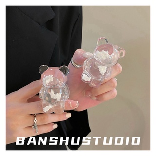 Ins Simple Fashion Transparent 3D Cloud Bear Airbag Mobile Phone Holder Phone Stand Desktop Phone and Tablet Bracket Phone Grip