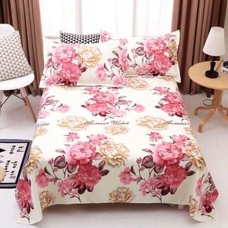 2021 Bedsheet Floral Colorful Queen King Size with Two Pillow Covers 100% Pure Cotton Double Bed