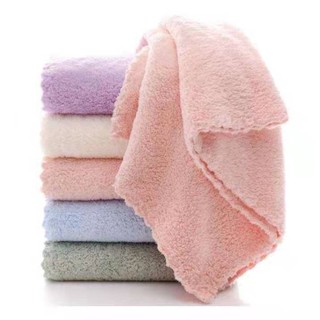 12 in 1 Per Pack Microfiber Super Soft Assorted Plain Color Face Towel 30 x 30cm