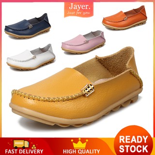 Soft Women Flats Moccasins Slip On Loafers Genuine Leather Ballet Shoes Fashion Casual Footwear