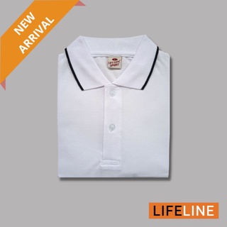 Lifeline Line Polo Shirt (WHITE PIM)