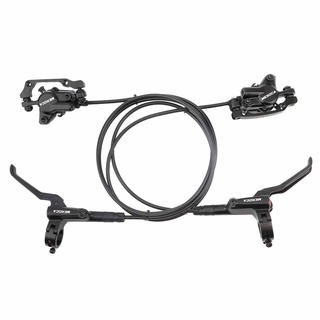 MEROCA pair of bicycle brake hydraulic disc brake oil brake with screws (oil brake black, a pair of