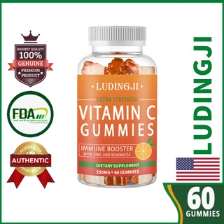 LUDINGJI Vitamin C Gummies Immune Booster with Zinc and Echinacea 60 Gummies Health Gummies