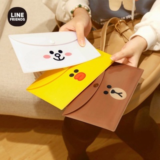 Genuine authorized LINE FRIENDS Brown Bear Cartoon Mask Storage Bag Organizing Clip Artifact Portable Travel Outdoor Tools Hygiene Protection