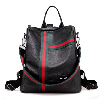SHIWN Korean Leather Backpack Unisex Bagpack (4)