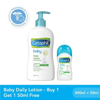 Cetaphil Baby Daily Lotion - 400ml - + Baby Daily Lotion - 50ml