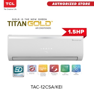 TCL 1.5 hp Inverter Aircon Split-type Air Conditioner Dehhumidifier Low Noise TAC-12CSA/KEI (White)