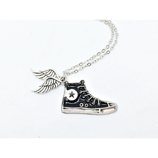 Percy Jackson Winged Shoes Necklace | Hermes flying sneakers inspired by The Lightning Thief