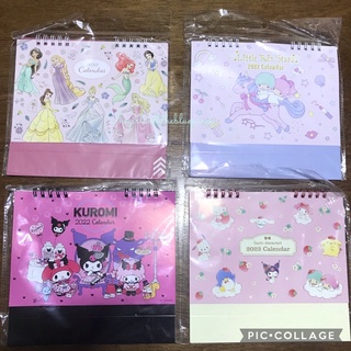 2022 Standee Desk Calendar Disney Princess Sanrio Ariel Sanrio Kuromi Halloween Little Twin Stars