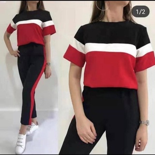 women dress❁●red stripe terno casual terno formal terno bangkok terno ootd wear
