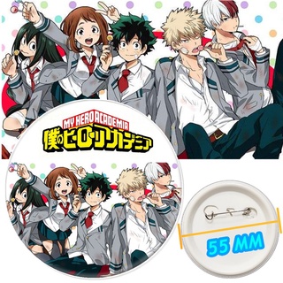 58MM Badge My Hero Academy Badge Anime Peripheral Badge Brooch Little Group Photo Corsage