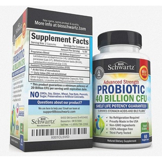 kidschickenfor fish﹍﹉✎Bioschwartz Probiotic 40 Billion CFU - Dr. Approved Probiotics for Women & Men