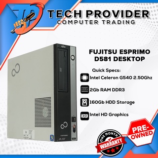 Fujitsu Esprimo D581 Slim CPU | Intel Celeron G540, 2GB RAM DDR3, 160GB HDD