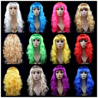ENSHS Party Fashion Girl Wig Cosplay Long Curly Hair for Women