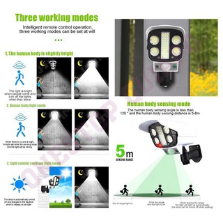 OSQ Solar Power Simulation Fake CCTV Solar Sensor Light Street Light With Remote Control (3)