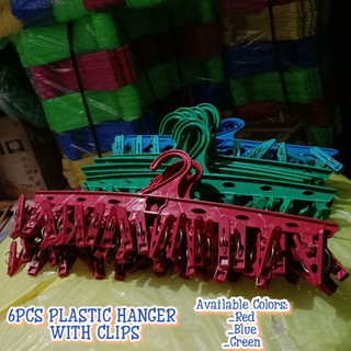 6PCS HANGER WITH CLIPS