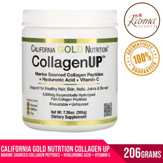 California Gold Nutrition CollagenUP Marine Hydrolyzed Collagen + Hyaluronic Acid + Vitamin C Unflav