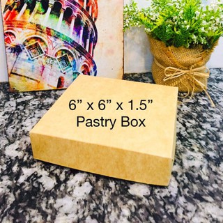 PASTRY BOX (PACKS OF 10) size 6in x 6in x 1.5in
