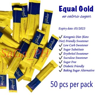 50pcs Equal Gold in stick (Keto Diet Sugar)