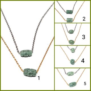 Authentic Jade Necklace in hypo allergenic stainless chain (1)
