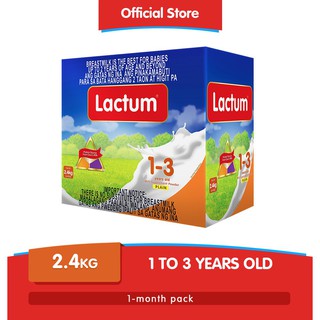 ♘﹊Lactum for 1-3 Years Old 2.4kg Plain Milk Supplement Powder