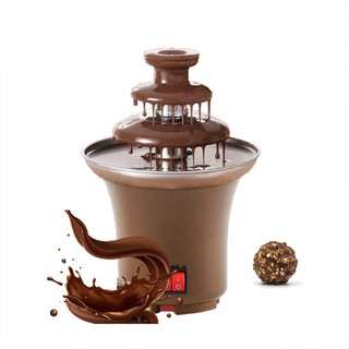 Three Layers Mini Chocolate Fountain Fondue Creative Chocolat Melt With Heating Machine