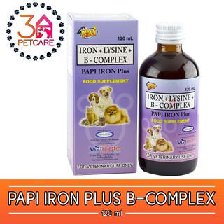 Papi Iron Plus B-Complex Supplement for Dogs and Cats (120ml)