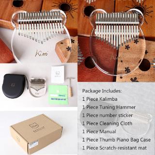 Kalimba Thumb Piano Acoustic Finger Piano Music Instrument Acrylic 17 Keys jYbx