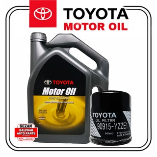 ORIGINAL TOYOTA OIL CHANGE PACKAGE 5W-30 FULLY SYNTHETIC 4 LITERS WITH OIL FILTER 90915-YZZE1